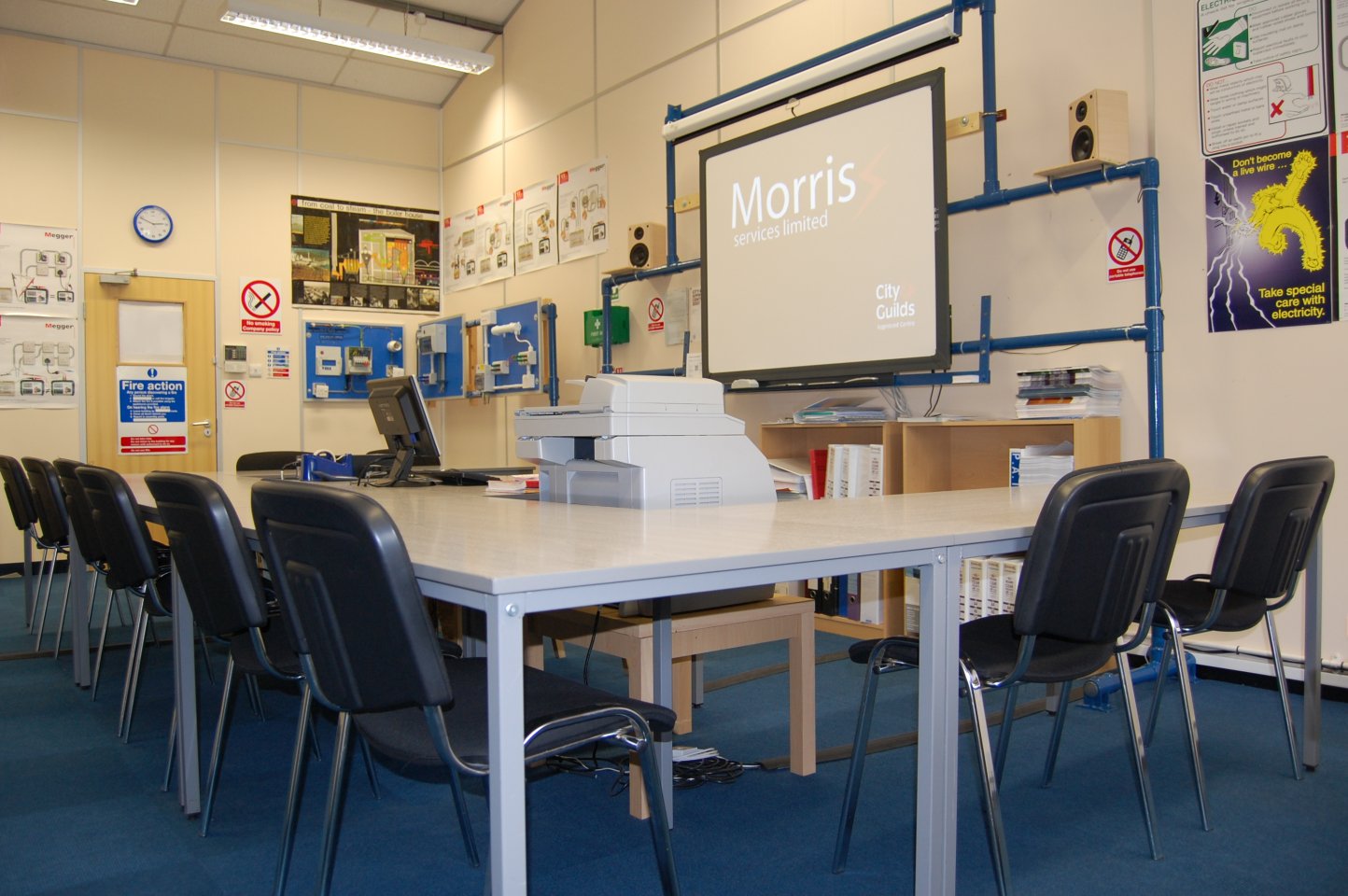 electrical training classroom at morris services ltd