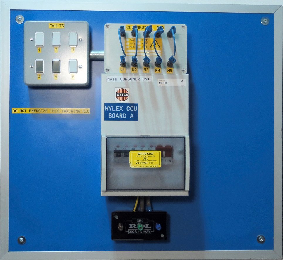 Wylex Insulation Resistance Board used for training at morris services limited