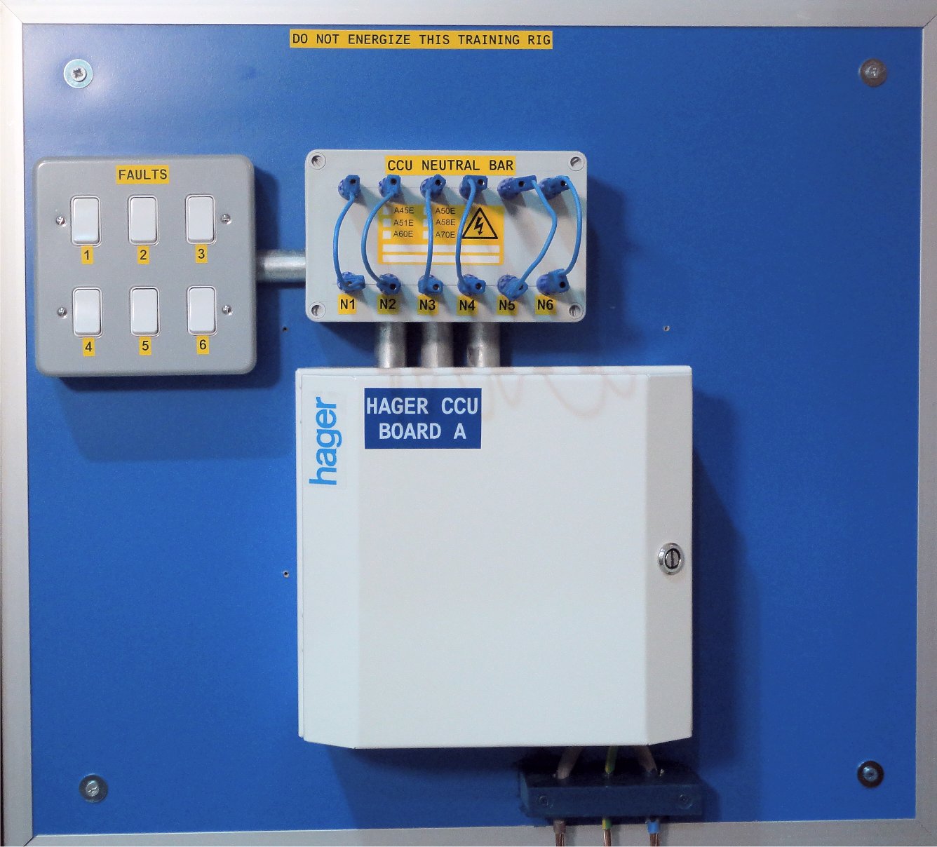 Hager Insulation Resistance Board used for training at Morris Services Ltd